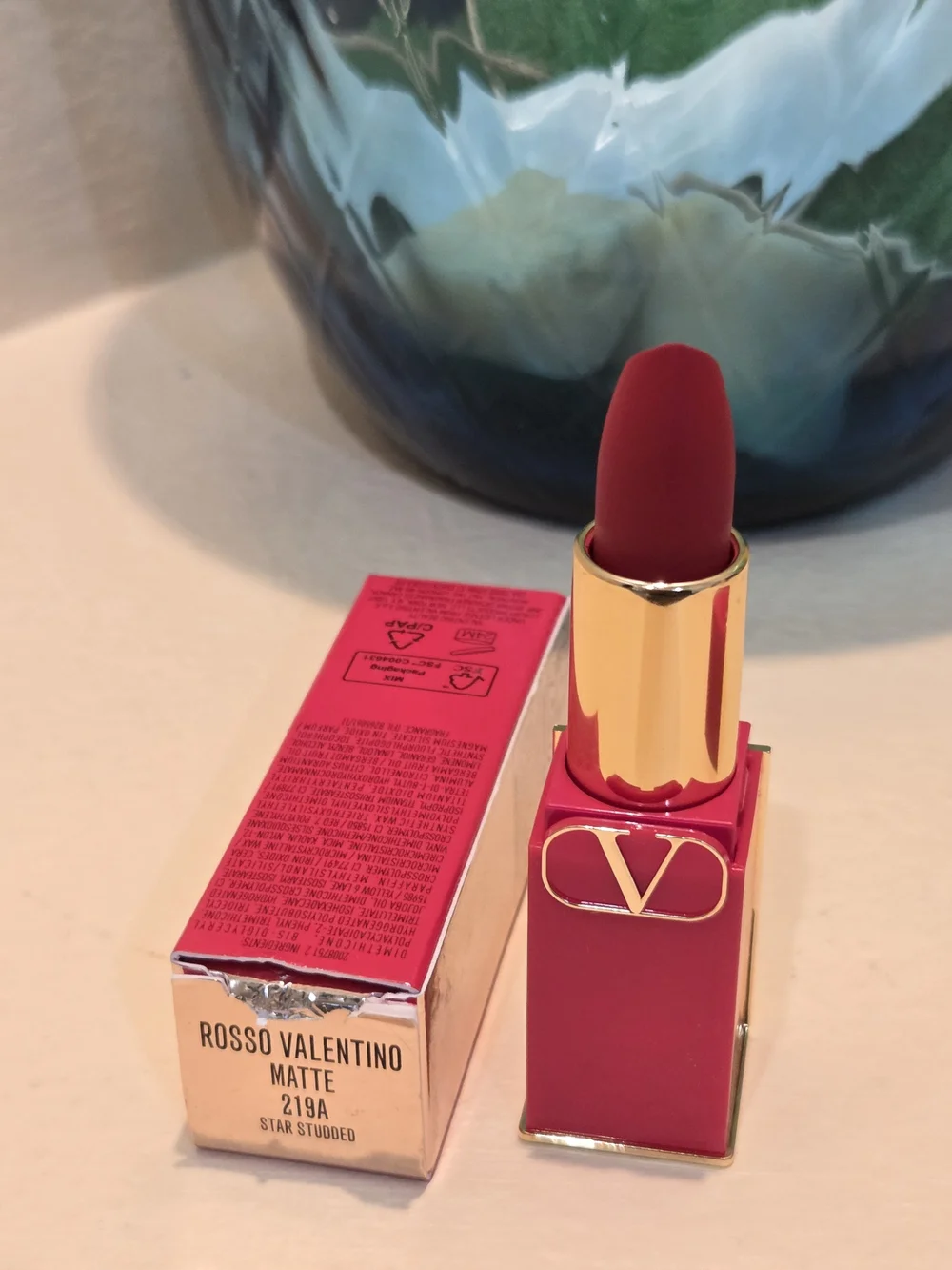Valentino Rosso Valentino Matte Lipstick 219A Star Studded Full Size